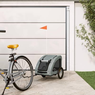 Hondenfietskar - Huisdier Trailer - Comfortabel Reizen - Stevig IJzeren Frame - 77 x 545 x 10 cm - Grijs