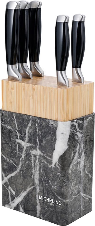 Michelino 11278 - Messenblok 6-delig - Marmer/hout