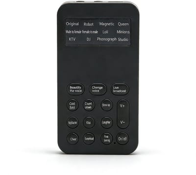 Dailygoods- Stemvervormer met 8 Geluidseffecten - Handheld Microfoon - Geluidseffecten Machine - Compact en Draagbaar - Plug en Play - Fijn Afstemmen - Geluidsvervormer