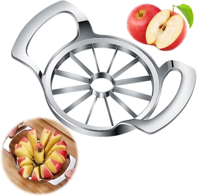 Stainless Steel Appelschiller met 12 Snijders, Ideaal voor Appels en Peren, Creatieve Appel Snijder en Kernverwijderaar