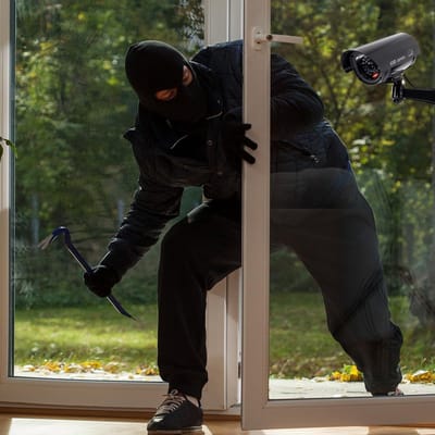 aladdien - Neppanelen met Flitslicht - Realistische Dummy Camera voor Beveiliging - 2 Stuks - Voor Effectieve Veiligheid - Simpele Installatie - Ges...