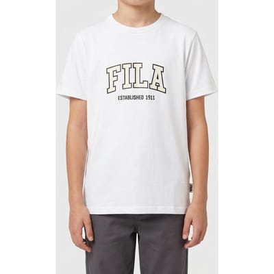 FILA Rifredi Regular Graphic T-shirt Bright White Maat: 134/140 | T-Shirts Outlet | Unisex | Wit