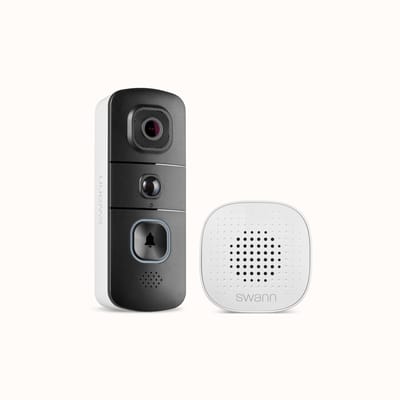 Swann EVO Video Deurbel - Slimme Video Deurbel - Inclusief Chime - SwannShield™ AI Voice Assistant - 2K ultra HD video - Accu - Nachtvisie - Geen Abonnement