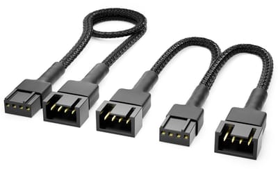 PWM Fan Y-Kabel en Uitbreidingskabel Set - 15cm + 30cm - Fan Controller en Flexibele Verbindingskabel