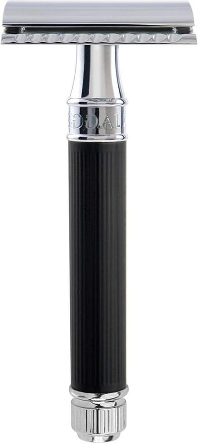 Rubber Coated DE scheermes (zwart) - DE86RC14 Toebehoren voor Mannen