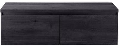 Frozen Badmeubelset 140 cm - Greeplijst in Kleur - Inclusief Wastafelbovenblad Black Oak