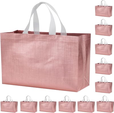 Extra Grote Herbruikbare Cadeauzakken met Handvatten voor Verjaardagen en Feestjes - 12 Stuks