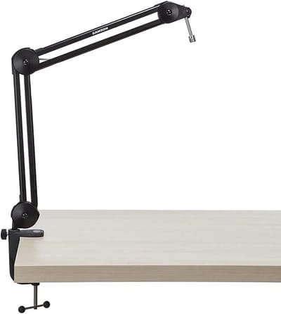 Microfoon Boom Arm - Verstelbare Standaard - Podcasting Streaming - Horizontaal Verticaal - 38 Inch - Zwart