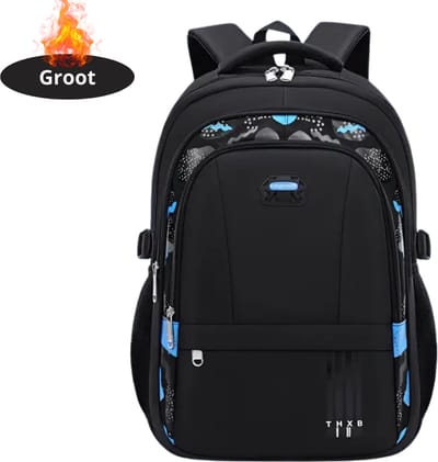 Livano Rugzak - Dames - Heren - Meisje - Jongens - Backpack - Schooltas - Laptoptas - Zwart - Groot Model