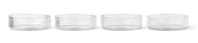 Ferm Living - Ripple - Serveerschaaltjes - Set van 4 - Helder