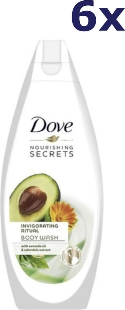 6x Dove Douchegel - Invigorating Ritual Avocado 500ml
