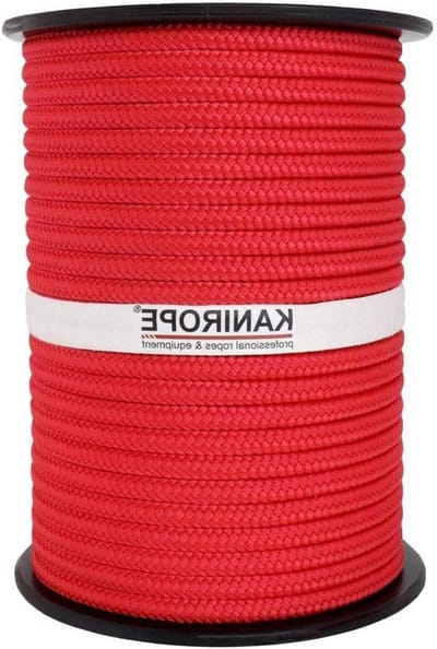 PP Touw - Polypropyleen Koord - Bevestigen en Vastzetten - 16-voudig Gevlochten - 6mm 100m - Rood