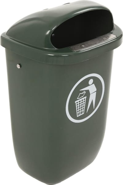Kunststof buitenafvalbak DIN PK 50 liter groen