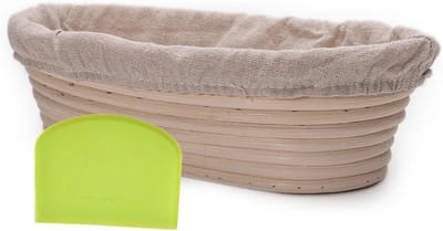 Broodgistmand - Zuurdeeg mand - Brood bakken - Natuurlijk rotan - 15 x 8 x 5 cm - Houtkleur