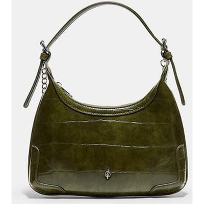 Stradivarius Mini schoudertas met krokomotief en ketting  Kaki OS