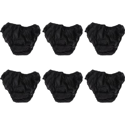 50 stuks Wegwerp Ondergoed Zwart One Size Fits Most Draagbaar Reisondergoed voor Buitentoerisme Hotel black