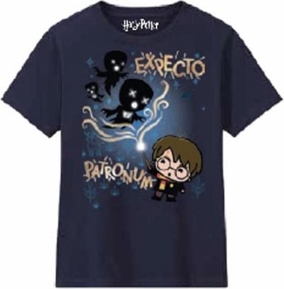 Harry Potter - Expecto Patronum Navy Blue T-Shirt - Boy 8 Years