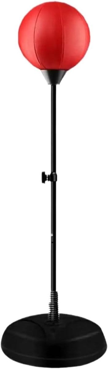 Boksbal Set - Reactie Bal - Hand Oog Training - Verstelbare Hoogte - 90-120 cm - Rood