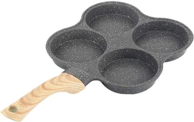 Pannenkoekenpan met anti-aanbaklaag Pannenkoekenpan, eierkoekenpan, 4-gaats omeletpan voor hamburger-eieren Ham-pannenkoekenmaker Koekenpannen Creatieve anti-aanbaklaag Geen olie-r