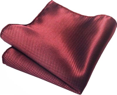 Fako Fashion - Pochette - Pochet - Kleine Ruit - Wafel - Geruit - 22x22cm - Bordeaux Rood