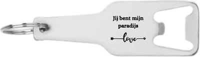 Akyol - jij bent mijn paradijs flesopener - Quotes - familie vrienden - cadeau - 105 x 25mm