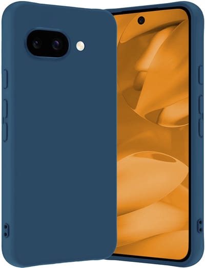 Hoes - Geschikt voor Google Pixel 9a - Sterk & Shockproof - Hoesje Cover - Siliconen Case - Donkerblauw