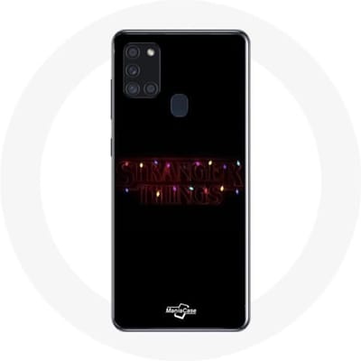Coque - Samsung - Galaxy A21s - Souple - Noir - Stranger Things Joyeux Noël