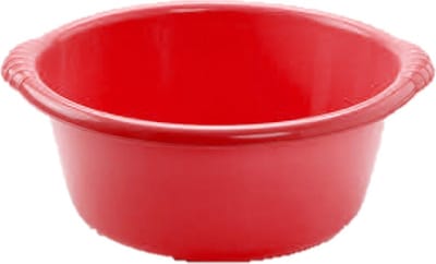 Plasticforte teiltje - afwasbakje - rond - 6 liter - rood - Afmetingen 34 x 32 x 14 cm - Huishouden - kunststof