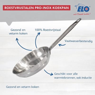 Set van 3 Kookpannen 24, 28 en 32 cm en 4 braadpannen 12, 14, 16 en 20 cm Elo Profi Brillant