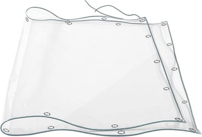 Transparant PVC Zeil 1.8x3m Waterdicht met Zeilringen - UV-bestendig en Sterk Voor Tuin en Buiten