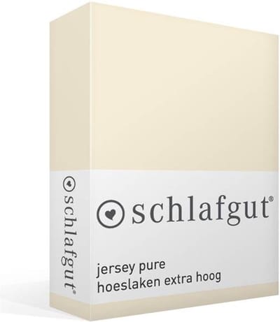 schlafgut Jersey Pure hoeslaken extra hoog - Eenpersoons S - 90x190 - 100x220 132 Yellow Light
