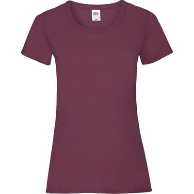Fruit of the Loom Dames/Dames Valueweight T-Shirt (Bourgondië)