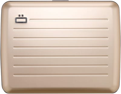 Ogon Designs Stockholm V2 Large Creditcardhouder – Dames – Aluminium Wallet met RFID Bescherming, Extra Geldvak & Waterbestendige Sluiting – Rose Goud