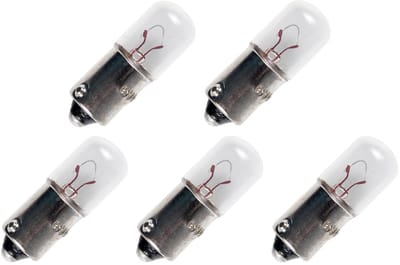Signaallamp BA9S 6V 5W - 833 mAh - 5 stuks - T10 Gloeilamp Ø10mm - 28mm - 2500K - Dimbaar