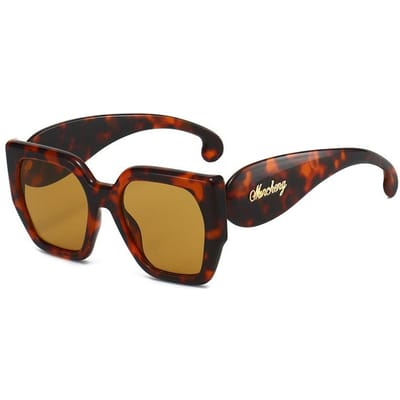 Dernières Lunettes de Soleil Carrées Dégradé Léopard Rétro pour Femmes et Hommes Monture Colorée Unique de Luxe Lunettes Polyvalentes Décontractées Protection UV 400 as  picture