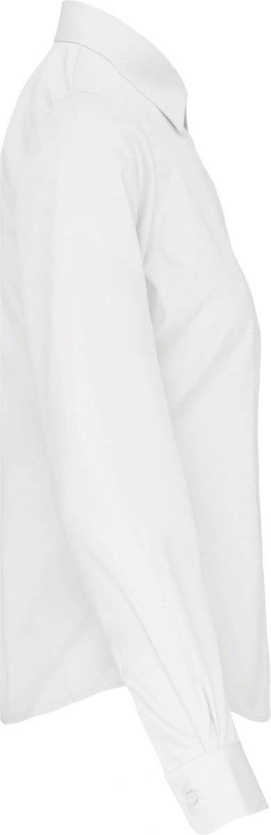 Kariban Dames poplin blouse lange mouwen K542 - White - 3XL