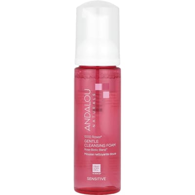 Andalou Naturals, 1000 Roses, Mousse nettoyante douce, Peaux sensibles, 160 ml (163 ml) pink