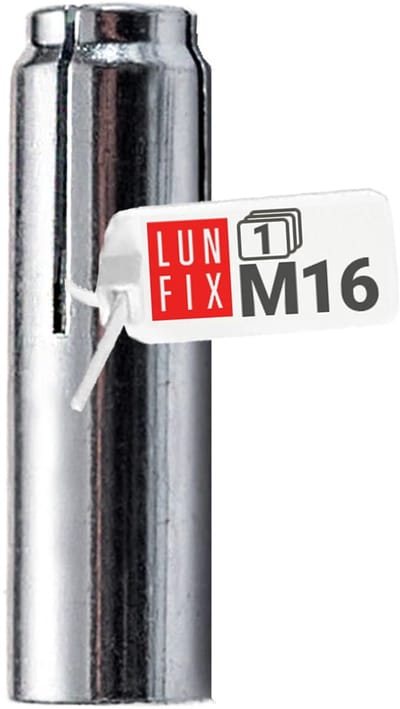 LUN FIX - M16 inslaganker + zware lastanker - stalen plug - verzinkt