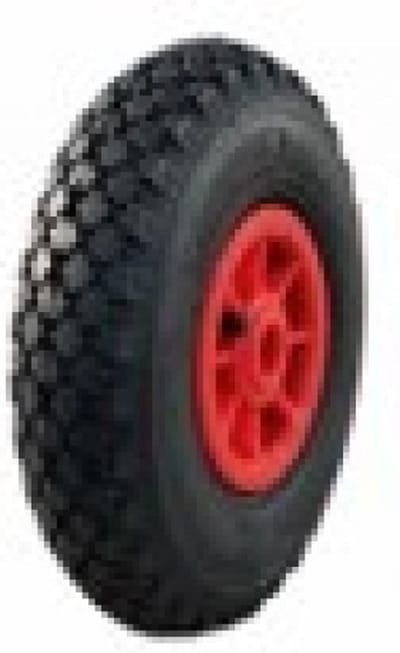 Tarsus Reservewiel - Luchtband - Rood - 260 mm - Kunststof Velg