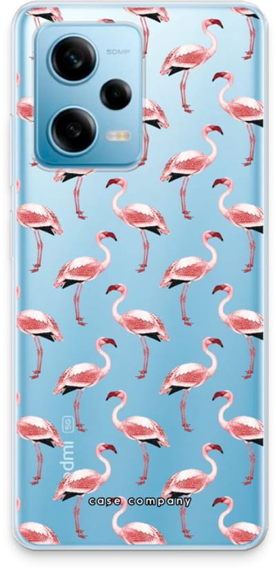 Case Company® - Hoesje geschikt voor Xiaomi Redmi Note 12 Pro 5G hoesje - Flamingo - Soft Cover Telefoonhoesje - Bescherming aan alle Kanten en Schermrand