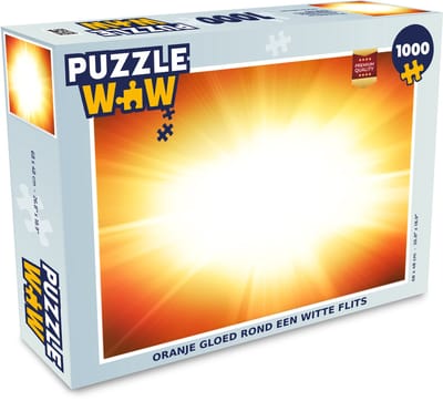 Puzzel Oranje gloed rond een witte flits - Legpuzzel - Puzzel 1000 stukjes volwassenen