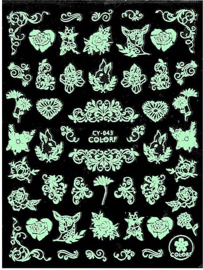 Allepaznokcie - UV Nagelstickers - Fotoluminescent - Zelfklevend