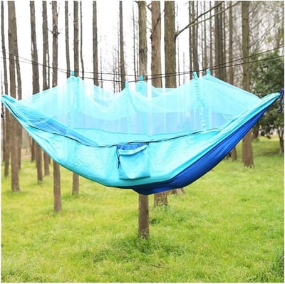 Draagbare hangmat - Reis schommelbed - Ontspanning buiten - Snel op te zetten - 10L x 10B mm - One Color