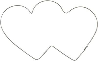 Koekjessnijder Edelstaal Dubbel Hart 9 cm - Vormen - Uitsteekvorm - Cookie - Cutter - Uitsteekvormpjes - Koekjes - Bakken