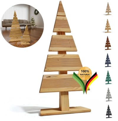 be4nature Kerstboom Hout Hoogte 60 cm Voetbreedte 27 cm Alternatief Kerstboom Decoratie Houten Kerstbomen Kleine Houten Kerstboom Kerstmis Boom Lichtbruin