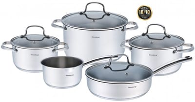 Klausberg 7215 pannenset – 9 delig – Prestige II - RVS – Alle warmtebronnen