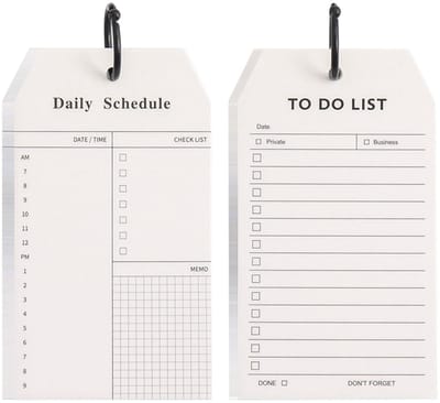 Dailygoods- Notitieblok 104 Vellen - Multifunctioneel Kladblok - Draagbaar Memo - To Do Lijst - 8 x 14 cm - Gesp voor Notities - Notitieboek