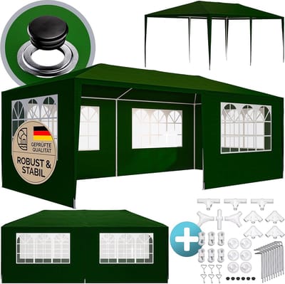 Feesttent - Partytent Afdak - Buitenfeesten Evenementen - UV Bescherming 50+ - 3x6 Meter - Groen