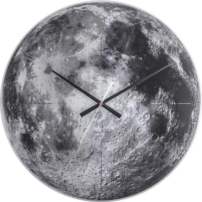 Karlsson Wandklok Moon - Spiegel glas - Ø60cm - Scandinavisch