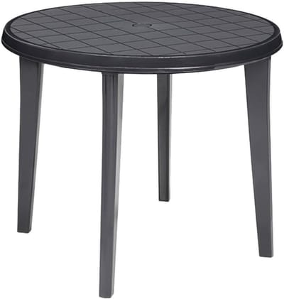 Ronde tafel van massief kunststof - Grafietkleur - Ø 90 cm